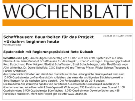 20110825 Schaffhausen Wochenblatt
